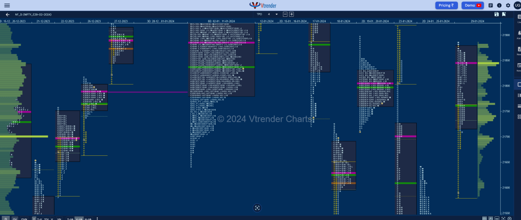 Nf 19 Market Profile Analysis Dated 29Th January 2024 Banknifty Futures, Charts, Day Trading, Intraday Trading, Intraday Trading St Frategies, Market Profile, Market Profile Trading Strategies, Nifty Futures, Order Flow Analysis, Support And Resistance, Technical Analysis, Trading Strategies, Volume Profile Trading