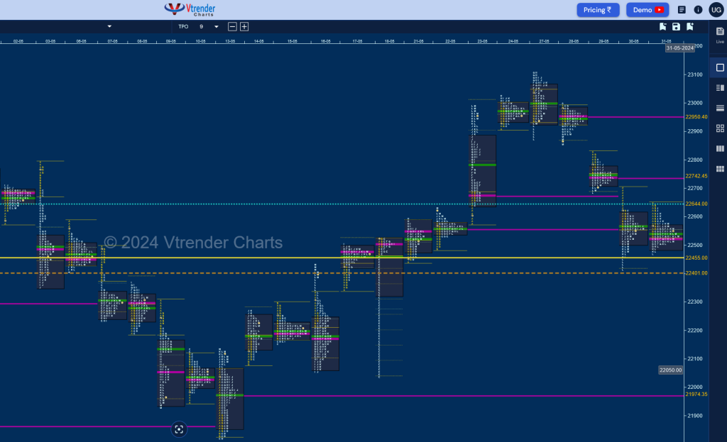 N M D Monthly Charts (May 2024) And Market Profile Analysis Banknifty Futures, Charts, Day Trading, Intraday Trading, Intraday Trading Strategies, Market Profile, Market Profile Trading Strategies, Nifty Futures, Order Flow Analysis, Support And Resistance, Technical Analysis, Trading Strategies, Volume Profile Trading