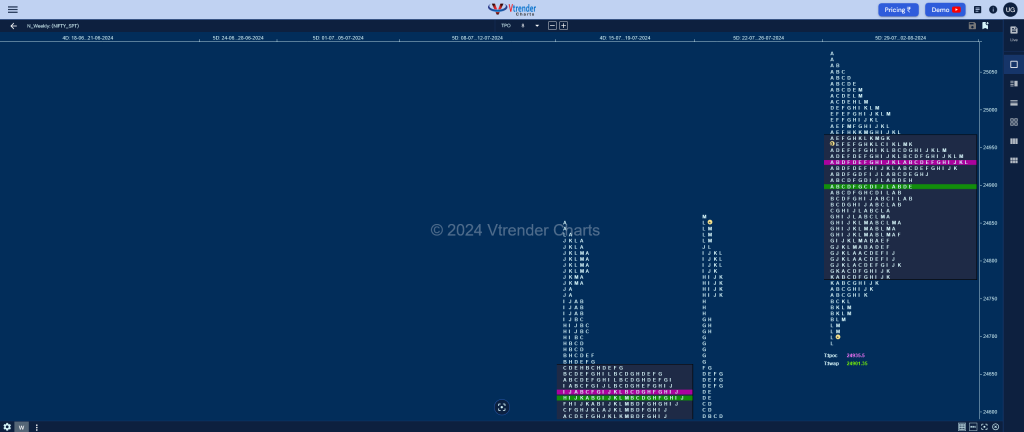 Nifty Weekly Weekly Spot Charts (29Th Jul To 02Nd Aug 2024) And Market Profile Analysis Banknifty Futures, Charts, Day Trading, Intraday Trading, Intraday Trading Strategies, Market Profile, Market Profile Trading Strategies, Nifty Futures, Order Flow Analysis, Support And Resistance, Technical Analysis, Trading Strategies, Volume Profile Trading