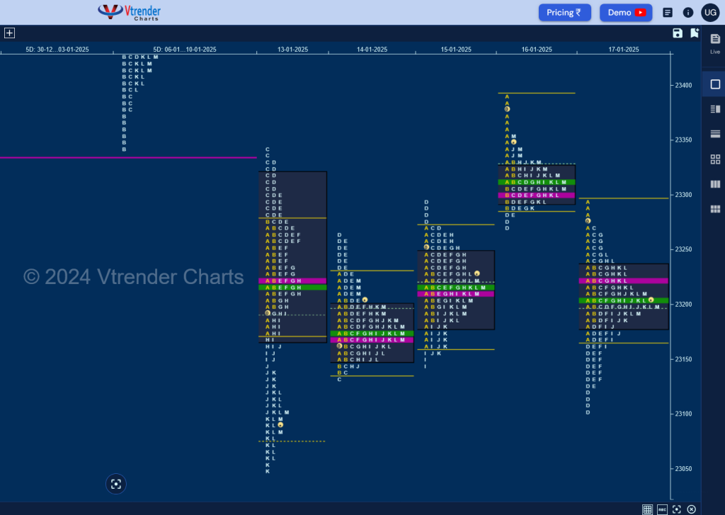 N W D 1 Weekly Spot Charts (13Th To 17Th Jan 2025) And Market Profile Analysis Banknifty Futures, Charts, Day Trading, Intraday Trading, Intraday Trading Strategies, Market Profile, Market Profile Trading Strategies, Nifty Futures, Order Flow Analysis, Support And Resistance, Technical Analysis, Trading Strategies, Volume Profile Trading